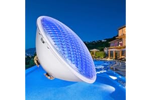 COOLWEST Illuminazione LED Per Piscina, Luce Subacquea Blu da 36W IP68 Impermeabile Illuminazione per Laghetto, Luce per Piscina Esterna AC/DC 12V Subacquea per Luce da Giardino per Piscina