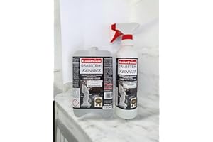 CleanPrince Limpiador de lápidas Limpiador de piedra de tumba 2.500 ml 2,5 Litros Anti Musgo Eliminador Algas Ex Piedra natural Excrementos de pájaros Agente Limpiador Limpieza Cardenillo