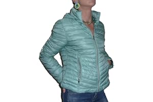 FANTASY Giacca 100 Grammi Leggera Foderata Avvitata Ecologica Piumino Trapuntino Cappuccio Mezza Stagione Donna Ragazza Moda