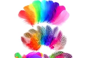 Sunshine Smile 300 Piezas Plumas Naturales de Colores, Plumas de la Decoración, Multicolor, Boda, Navidad
