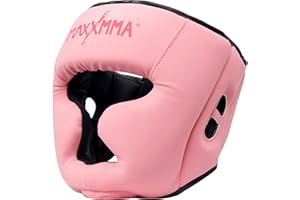 MaxxMMA Boxing Headguard, Adjustable Full Coverage Protection Headgear with Headband, MMA Training, Muay Thai, Sparring, Martial Arts, Karate