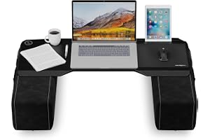 Couchmaster CYBOSS, extra brett laptopstativ för soffa och säng, ergonomisk design med kuddar, knäskrivbord för bärbara dator