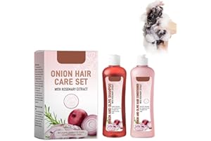 LUTHASOLIC Kit de shampooing et de traitement à l'oignon, biotine et romarin, shampooing au romarin, anti-chute de cheveux, hydratant, oignon de romarin, pour tous les types de cheveux