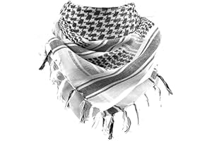 MiaoMa Shemagh Men's 100 Cotton Military Tactical Desert Keffiyeh Arabian Head Scarf, Stylish and Versatile for Women Bandana 110x110cm