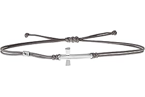 Wind Passion Inspirująca Bransoletka Sznurkowa z Krzyż Zawieszką, Regulowana Bransoletka Unisex z Liny z Wisiorkiem Damska i Męska