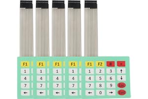 HALJIA 5 PCS 4 X 5 Matrix Array Teclado 20 Tecla Membrana Interruptor para Arduino