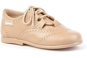 ANGELITOS Zapatos Inglesitos para Niños Todo Piel Mod.505. Calzado Infantil Made in Spain, Garantia de Calidad.