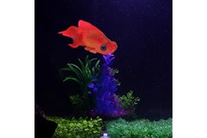 BESIMPLE Poisson artificiel en silicone pour aquarium - Haute simulation réaliste - Poisson rouge