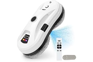 NamYoprce Robot Limpiacristales, Robot Limpiador Automático, Rociado de Automático, Succión de 5600 pa, Robot Limpieza de Ventanas con Tanque de Agua 30ml,para Todas Las Superficies Lisas