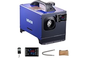 VEVOR Calefactor de Aire Diésel 8 kW, Portátil, con Mando a Distancia, Pantalla LCD y Asa, Silencioso, 5 L, para Camiones, Autocaravanas, SUV y Tractores, 400 x 245 x 305 mm, Violeta y Negro