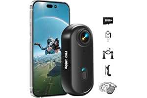 Tiantianle Action Cam 1080P und 16 GB Speicherkarte Mini Unterwasserkamera Wasserdicht bis 30M, 360° Helmkamera Fahrrad,Freihand-POVs,Bodycam Körperkamera, Actionkamera, Kleine Kamera