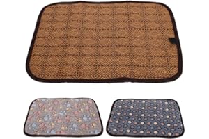 Zerodis Mata chłodząca dla psa i kota, letnia miękka kwadratowa poduszka chłodząca koc chłodzący dla małych zwierząt domowych utrzymuje chłód (ślad koloru kawowego)