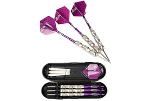 hopewey Flechas de dardo con Punta de Acero, 3 Piezas Diamantes de 22 Gramos Dardos de dardo Profesional de Steeldarts Diapasón de Steeldarts 22 g