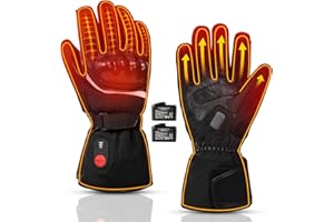 Sun Will Guanti Moto Riscaldati con Batteria Ricaricabile Impermeabile Uomo e Donna Scaldamani Guanti Elettrici Invernali per Ciclismo Sci Caccia Pesca Morbo di Raynaud Artrite