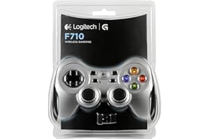 ‎LOGITECH G Logitech G F710 Bezprzewodowy gamepad, bezprzewodowy 2,4 GHz z nanoodbiornikiem USB, kontroler z podwójnym sprzężeniem zwrotnym wibracji, 4 przełączniki D-Pad, PC - Szary