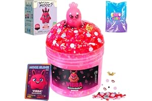 DIY Boba Tea Slime Kit for Kids, Butter Slime Food, Fluffy & Stretchy, Instant Slime Making Kit & Scented, Boba Beads Mix'Ins & Demon Monster Charm, Sensory Gift Ages 5–12 & Teens, MOOZ Magic