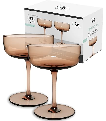 like. by Villeroy & Boch – Like Sage Coupe À Champagne-Dessert, Ensemble De 2 Pièces, Verre Coloré Vert, Contenance 100 Ml : like. by Villeroy & Boch