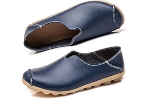 KINENGXI Mocasines para Mujer Zapatos de Conducción Antideslizante Barco Zapatos Cómodo Plano