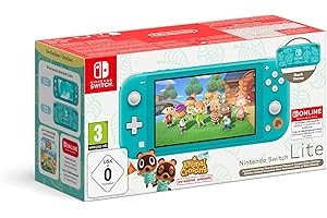 Nintendo Switch Lite Console Animal Crossing: New Horizons Timmy e Tommy Aloha edition (Turchese) con Gioco preinstallato e abbonamento 12 mesi Switch Online