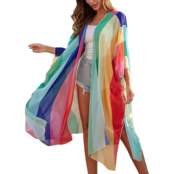 Alaster Queen Kimono da donna cardigan estivo costume da bagno casual