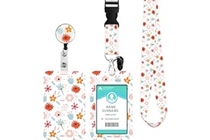 COCHIE Uchwyt na identyfikator ze sznurkiem na szyję z uchwytem na karty, pasek na szyję z Swivel Lobster Clasp - do identyfikatora, klucze, aparat, telefon komórkowy