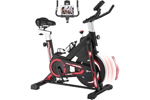 TVDUGIM Cyclette da Casa, Bici da Fitness Magnetica, Resistenza Regolabile, Monitor Multifunzione, Porta Celullare, Cardio-Training Cyclette Professionale