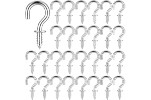 JJWUYUE 100 pezzi piccoli ganci a vite da avvitare, viti a soffitto con filettatura, viti a gancio per appendere, mini gancio in metallo da parete in gancio per legno, piante, decorazioni