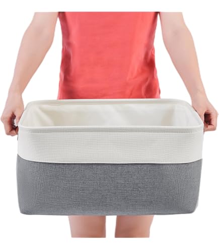 Mangata Scatola Portaoggetti In Tessuto Ispessito Con Manici - XL 45x35x24 Cm, Per Armadio E Scaffali