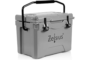 Zelsius Nevera Portátil 25 litros | Coolbox para Camping, Trabajo, Viajes, Pesca | Caja de Hielo para Bebidas | Caja Térmica para Frío y Calor