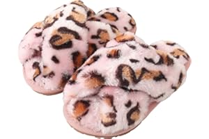 Hitopteu Pantofole Donna Peluche Casa Scarpe Bambini Invernali Slippers Ciabatte Aperta Pantofole Pelose Fluffy Infradito