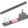 Tapis Égouttoir Robinet Silicone Rose - Tapis Évier Cuisine Anti-Éclaboussures 38x10x0.8cm