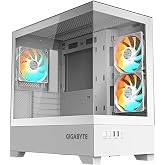 GIGABYTE C201P 20mm Soğutma Mesafeli Cam Mid-Tower Kasa Beyaz