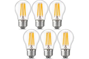 Hcnew E27 ściemniana żarówka Edison G45, 806 lm, wysokie lumeny, 6,5 W zastępuje żarówkę 60 W, żarówka LED Globe, 2700 K, ciepła biel, 220 V-240 V, do żyrandoli, antyczne lampy stołowe, opakowanie 6