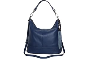AMBRA MODA AmbraModa GLX09 – Bolso de mano para mujer de piel auténtica