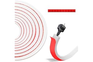 LEDEBOUK Canalina Passacavi Adesiva, 1 Meter Canalina Passacavi Muro, Canale Flessibile per Cavi Silicone Morbido, per Elettrici per Computer a Casa o in Ufficio per Proteggere i Cavi, Bianco (1 metro)