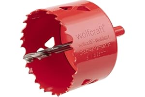 wolfcraft Otwornica BIM ø 25mm I 5464000 I Do materiałów do suchej zabudowy, drewna, tworzyw sztucznych i metali, głębokość cięcia 40 mm