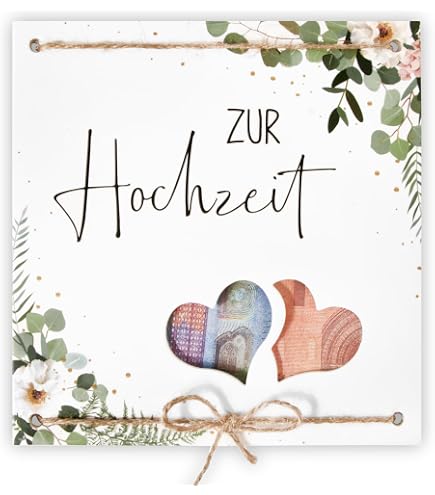 Persönliche Geldgeschenk-Karte Zur Hochzeit – Mit Umschlag & Juteband | Kreativ & Einfach