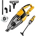 Mellif 18V Car Vacuum Cleaner Cordless for Dewalt 18V Battery, Portable Lightweight Vacuum for Car Bench table, Yellow,vc-dcb20