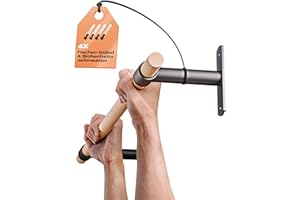 ‎KFA8 KFA8 Klimmzugstange Wand - Platzsparende Pull Up Bar aus Holz zur festen Wandmontage - stilvolles Design und hohe Bewegungsfreiheit - Calisthenics Equipment für Zuhause - inkl. Dübel und Schrauben