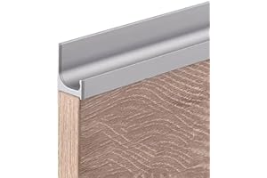 SANJIAOJIA Tiradores de Cajones Manijas Ocultas,Manijas de Armario de Cocina de Aluminio Gris Forma L,Tiradores de Muebles Ocultos para Gabinetes Puerta,Personalizada,1 Pieza (Length:400mm)