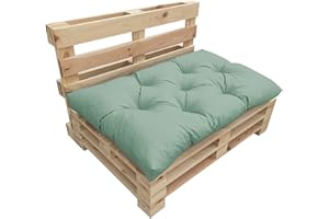 chilly pilley Palettenkissen Wasserdicht Palettenauflage Palettenpolster Palettenmöbel Gartenkissen Wasserfest Wasserabweisend viele Größen und Farben (Sitzkissen 120x60x12 Pastellminze)