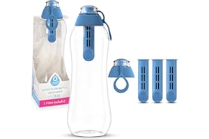 EMBRIIO EMBRO DAFI Filtering Water Bottle 0.5L + 2 Filters and Cap - Blue