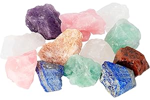 FoiiLiio 300g Heilsteine | Premium Kristalle | 100% Naturbelassene Bergkristall | Wassersteine für Trinkwasser | mit Lila Stoffbeutel