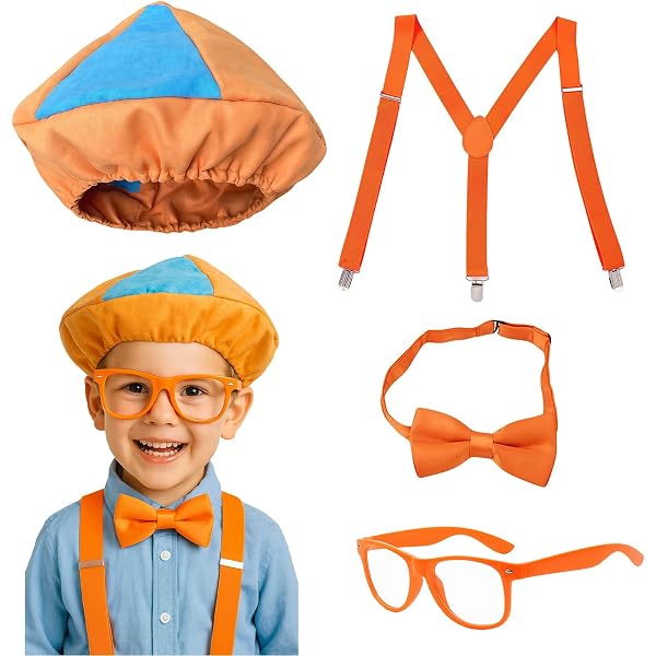 AYNKH Kids Engineer Costume Set - 4-Piece Roleplay Outfit With Beret, Glasses, Bow Tie & Suspenders For Halloween, Dress-Up