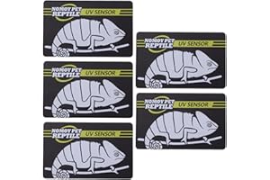 SHANRYA UVB-Schnelltest-Sensor, Wiederverwendbare Crawl Pet UV-Testkarte Schnellerkennung UVC UV Testkarte Teststreifenkarten Licht für Reptilien-UV-Tests Reptilienbirne/Licht/Lampe