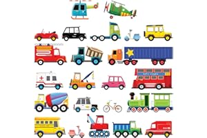 DECOWALL DS-8004 Transports (Small) Kids Wall Stickers Decals Peel and Stick Removable for Nursery Bedroom Living Room Art murals Decorations