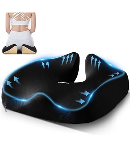 Cuscino Seduta Ortopedico Benazcap - Per Sciatica E Coccige, Memory Foam - Foto 5