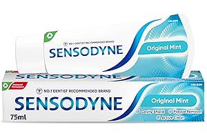 Sensodyne Toothpaste Daily Care, Sensitive Toothpaste for Sensitive Teeth, Original Mint, 75ml