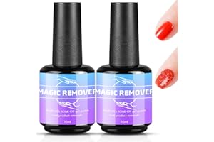 UHELTOSLY 2pcs (15ml) Gel Acrylic Nail Polish Remover,Professional Gel Remover,Quickly & Easily,Gel Nail Remover,Help you Easily and Quickly Remove Gel Polish,Peel off in 3-6 minutes