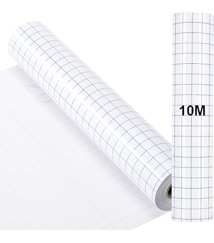 Adesivi Per Auto Fai Da Te Pellicola Transfer Vinile Con Griglia Rossa - 30.5x1000 Cm Pellicola Adesiva Per Decalcomanie